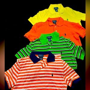 EUC LOT of 4 Ralph Lauren polo shirts youth size 8
